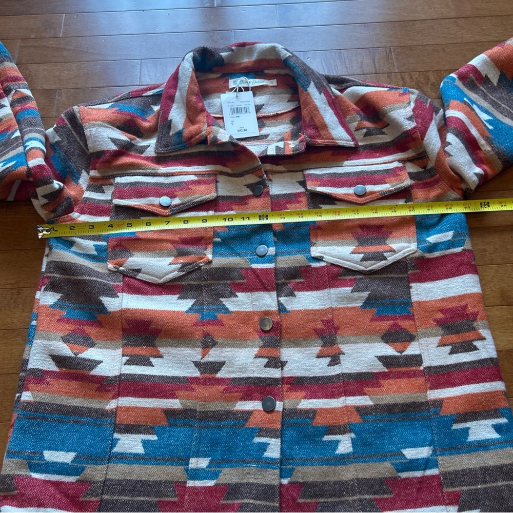 Southern Grace Colorful Patterned Shacket - Picture 5 of 7